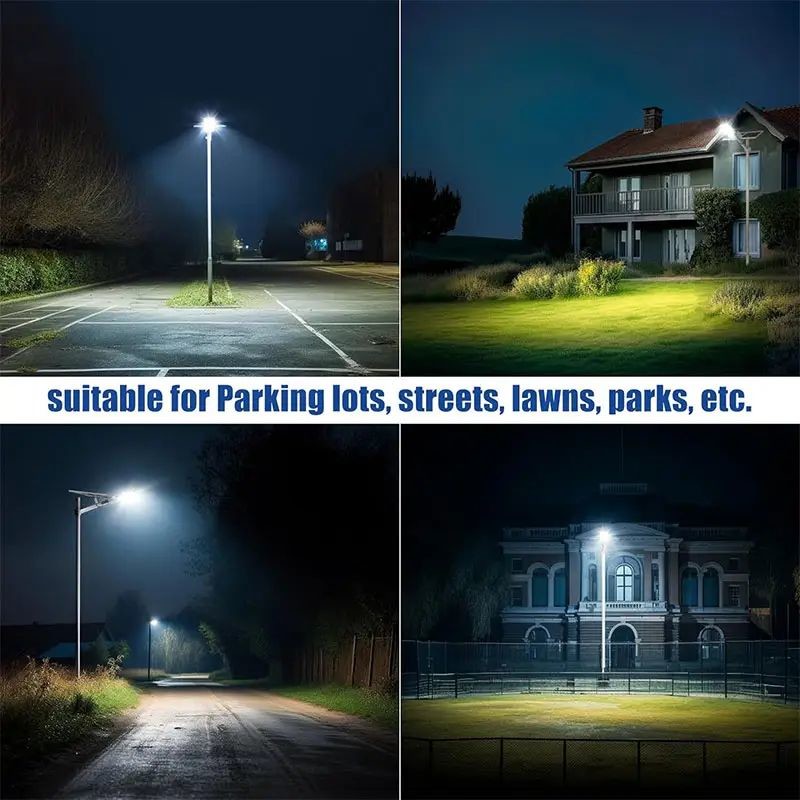 Outdoor 100 Watt LED Solar Street Light Die Cast Aluminum Solar Powered Streetlights