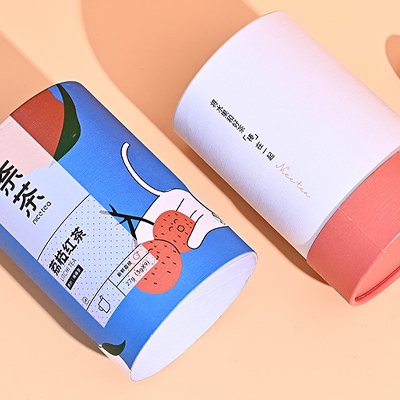 Biodegradable Custom Carton Cylinder Paper Tube Box Gift Color Box