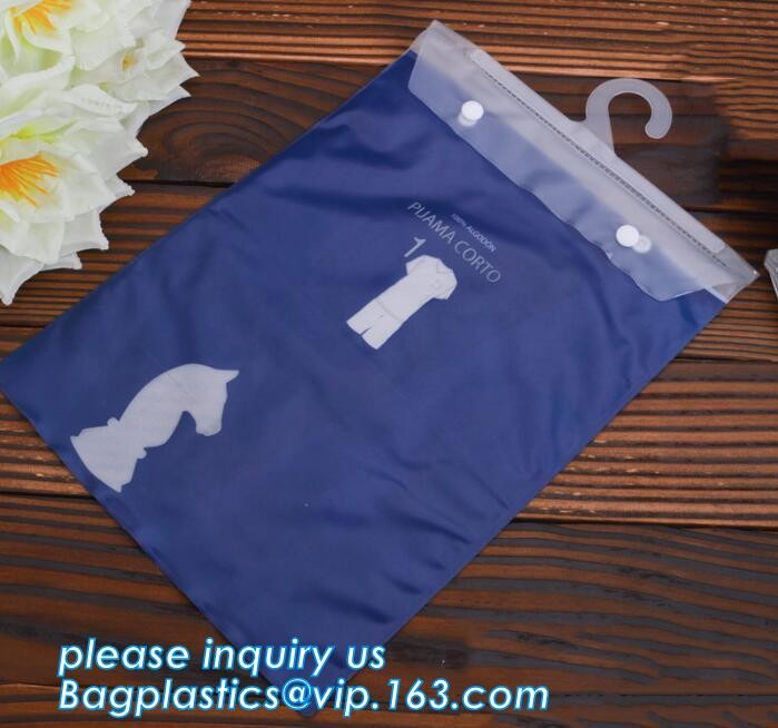 hanger bag with zip lock on the top,Frosted Zip lockk bag EVA PVC hanger bag for clothes, EVA frost drawstring bag, Froste