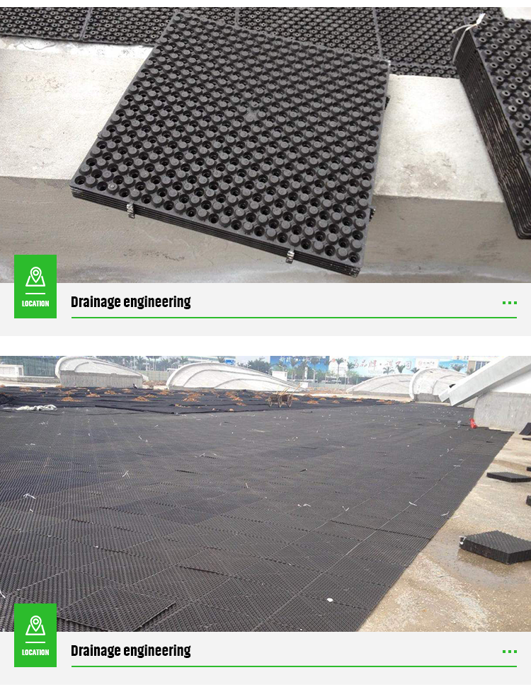 Roof Greening And Reduce Water Pressure HDPE Dimple Geotextile Membrane