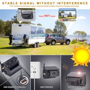 Solar Powered WiFi Backup Security System Waterproof CCD Image Sensor Dash Cam