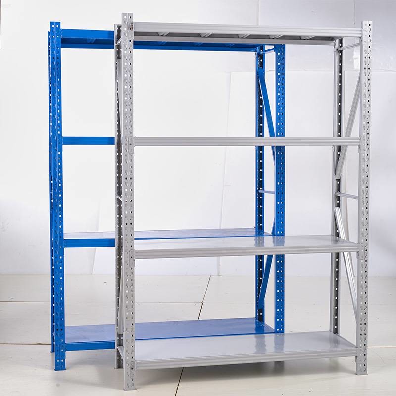 500kg Medium Duty Racking ISO9001 4 Layer Steel Rack Blue