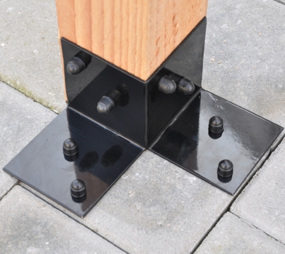 Steel Pergola Brackets 3 Way Corner Bracket for Outdoor Patio Building Materials