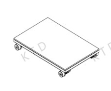 China SUS304 Axle Flatbed Trolley With UPE Casters 300kg Load Capacity on sale