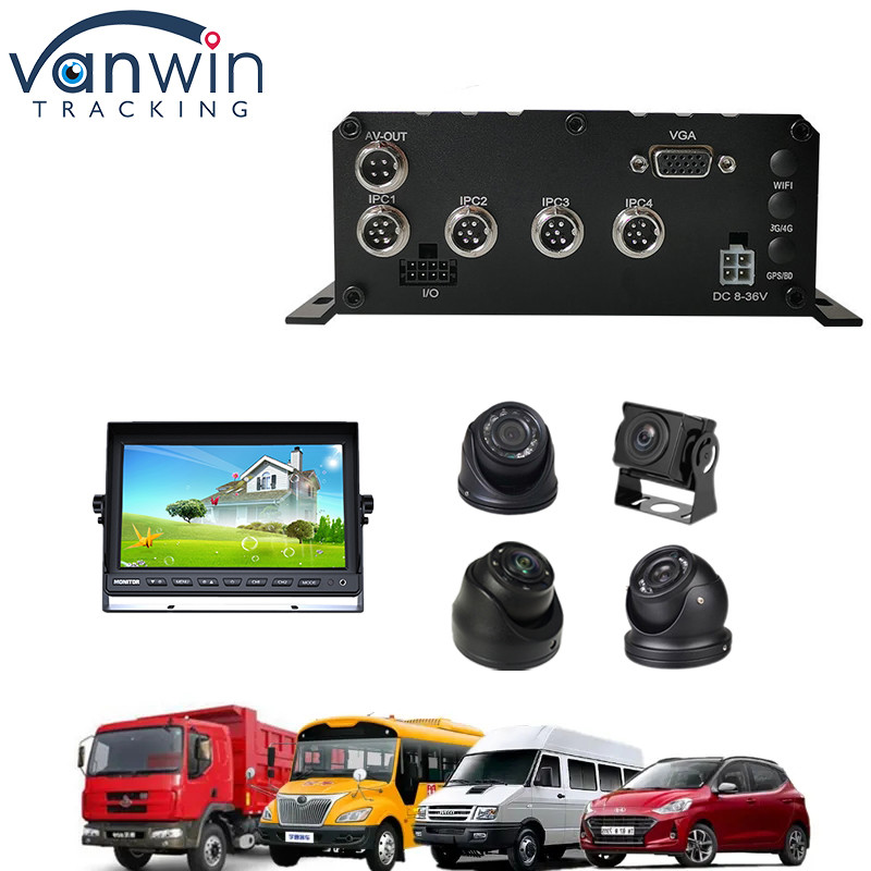 HD 1080P H.264 4 Channel Mobile DVR GPS WIFI Vehicle Bus Car Recorder