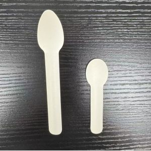 EcoSmooth Disposable BioStrong Flexi-Lite Leakproof GreenBite Sturdy Paper Spoon