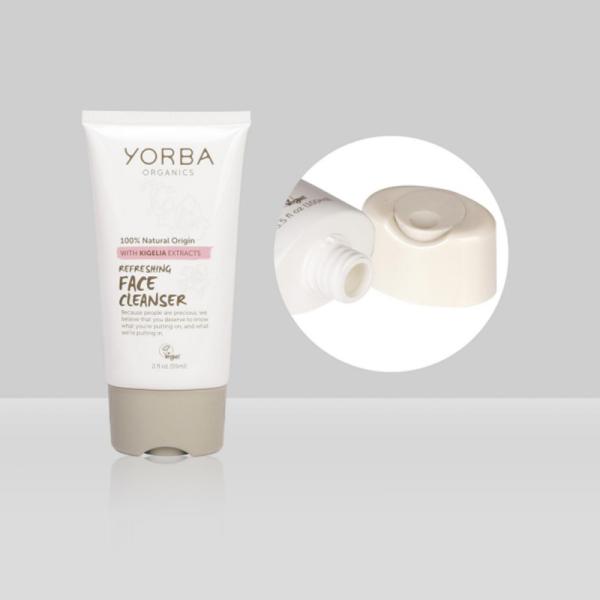 Custom Cosmetic Tubes D40mm 60-120ml Plastic Facial Cleanser Tube With Press Cap