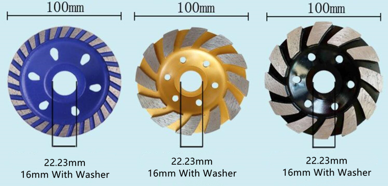 80mm Diamond Grinding Wheels Concrete Cements Stone Polishing