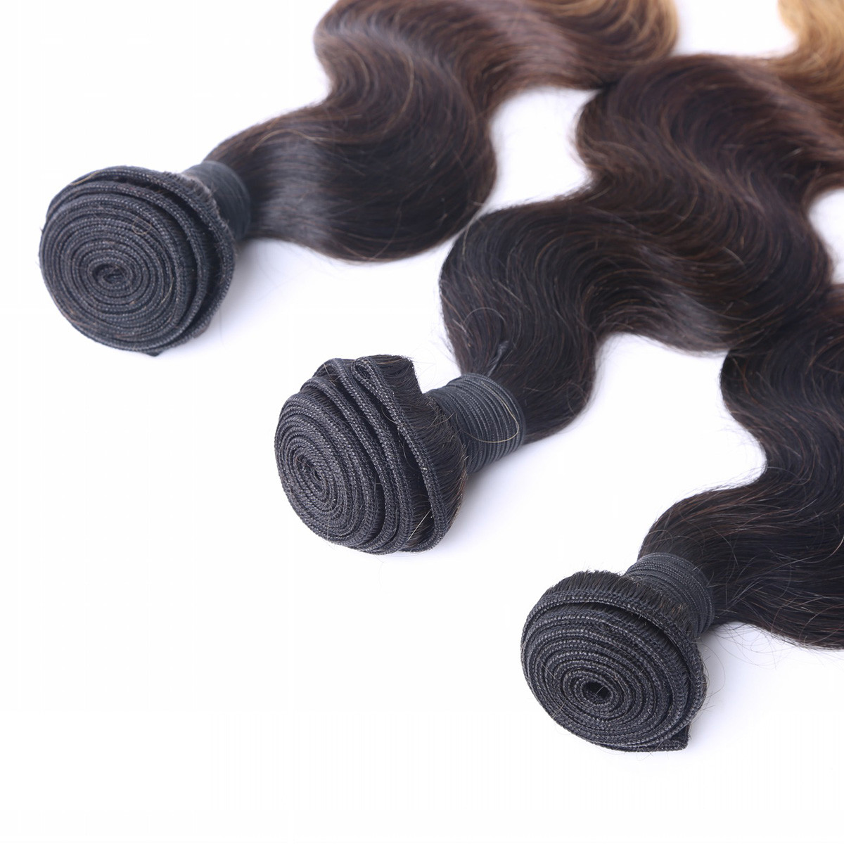 2017 Fashion 8A Grade Thick Hair Ombre 3 Color Body Wave Brazilian Remy Hair Bundles