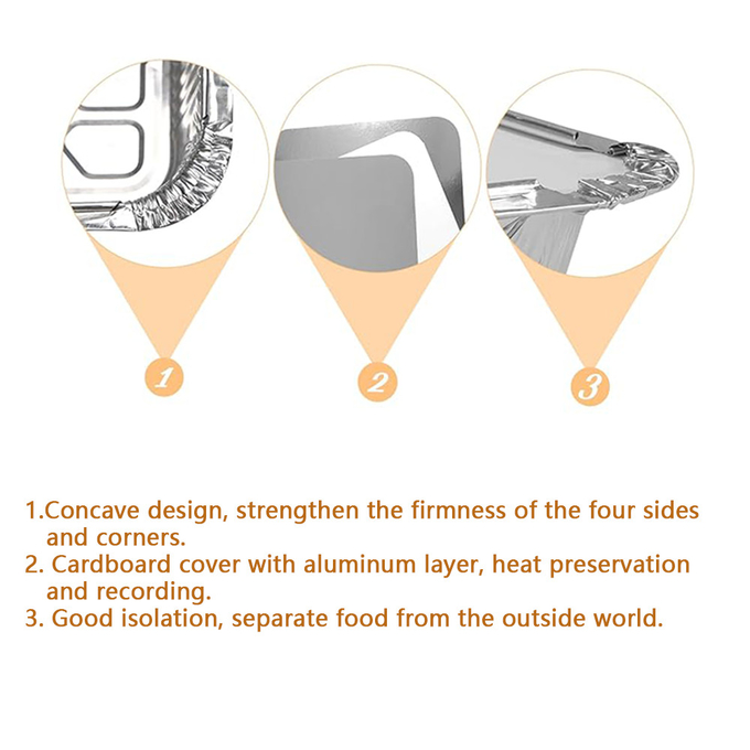 Tin Foil Box Disposable Wholesale Aluminum Foil Products Takeaway Box