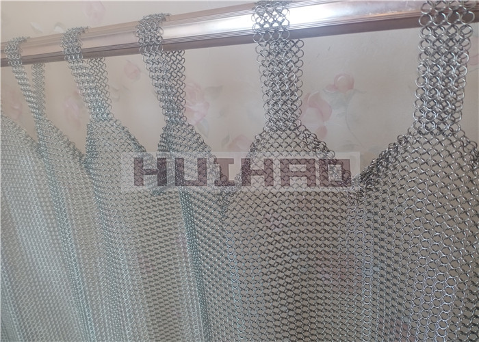 0.8x7mm Stainless Steel Chain Mail Mesh Curtains Welded Type For Room Dividers