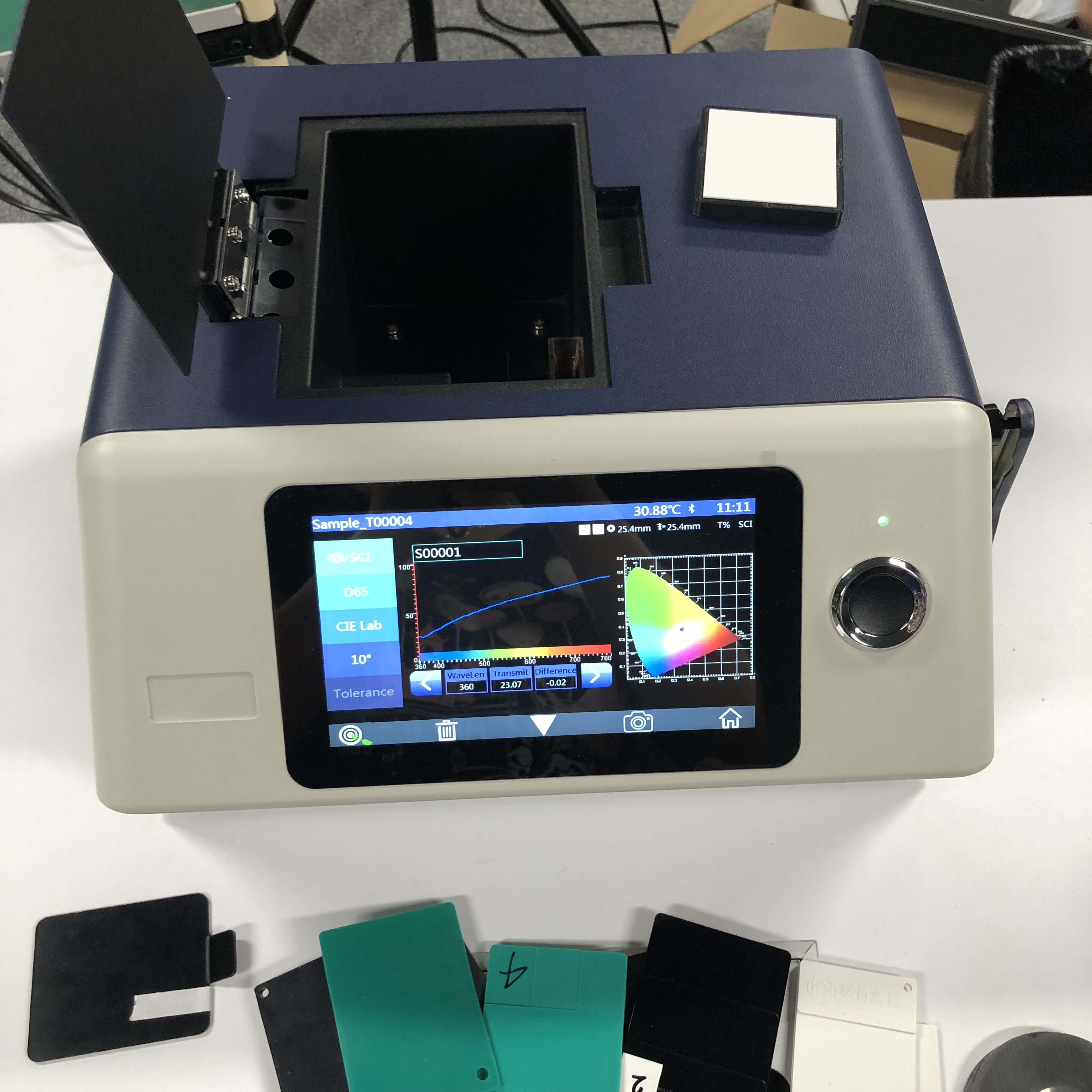 D/8 Benchtop colorimeter YS6060 3NH D/0 transmittance spectrometer for glass with 360-780 nm wavelength