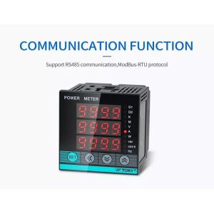 RS485 Multifunction Power Meter 2 Loop Programmable Alarm LED Display