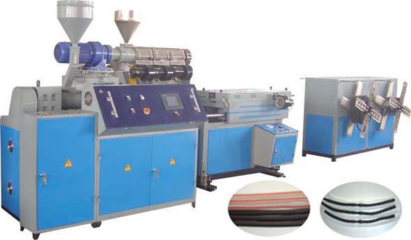 pe Plastic Extrusion Line , Single Screw pe Carbon Spiral Reinforcing Pipe