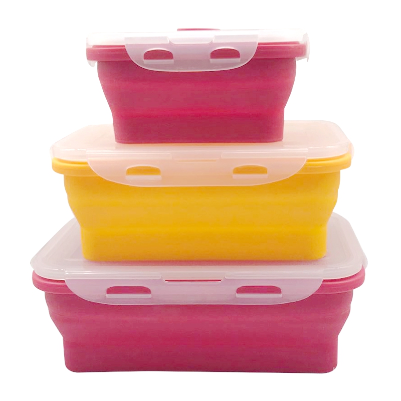 Food Warmer Heated Womens Food Rubber Storage Silicone Folding Lunch Box