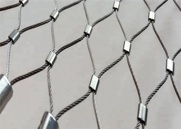 2.0mm Thickness 2m Height Flexible Stainless Steel Rope Mesh Fence For