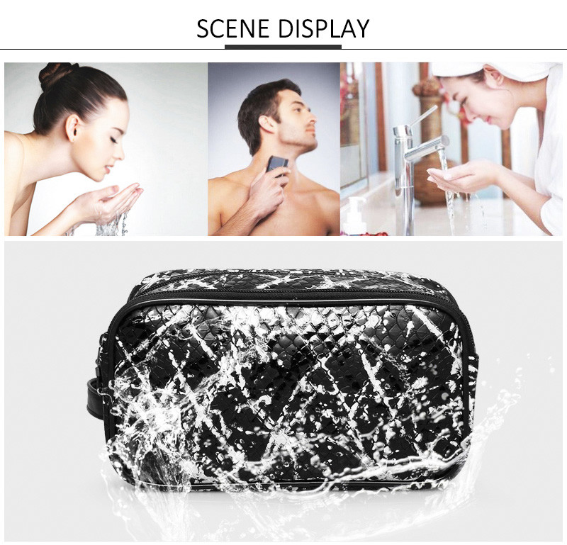 Daily Use Zipper Canvas Make Up Custom Cosmetic Bag
