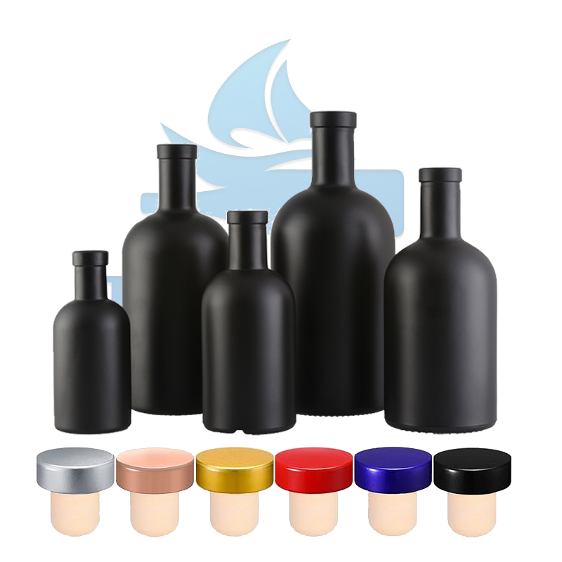 500ml 700ml 750ml Frost Liquor Glass Bottle For Vodka Gin Whisky For Presentation