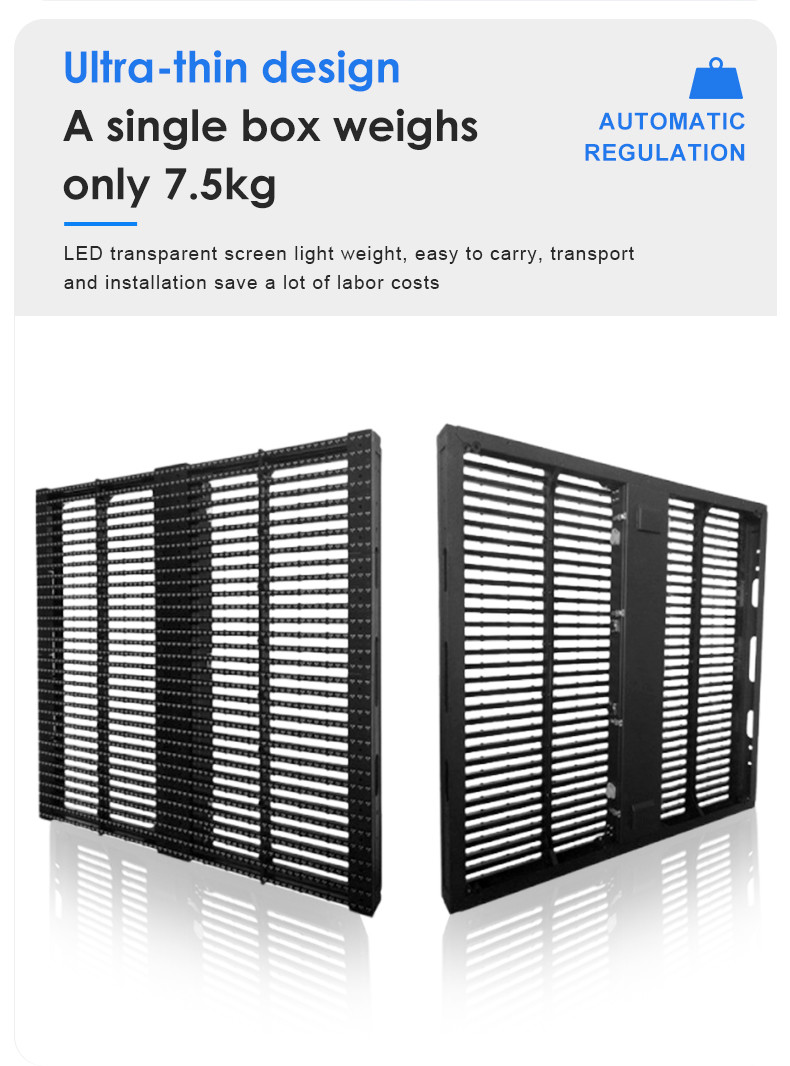 1000nit LED Transparent Display P16.67 - P31.25 Transparent LED Window Display