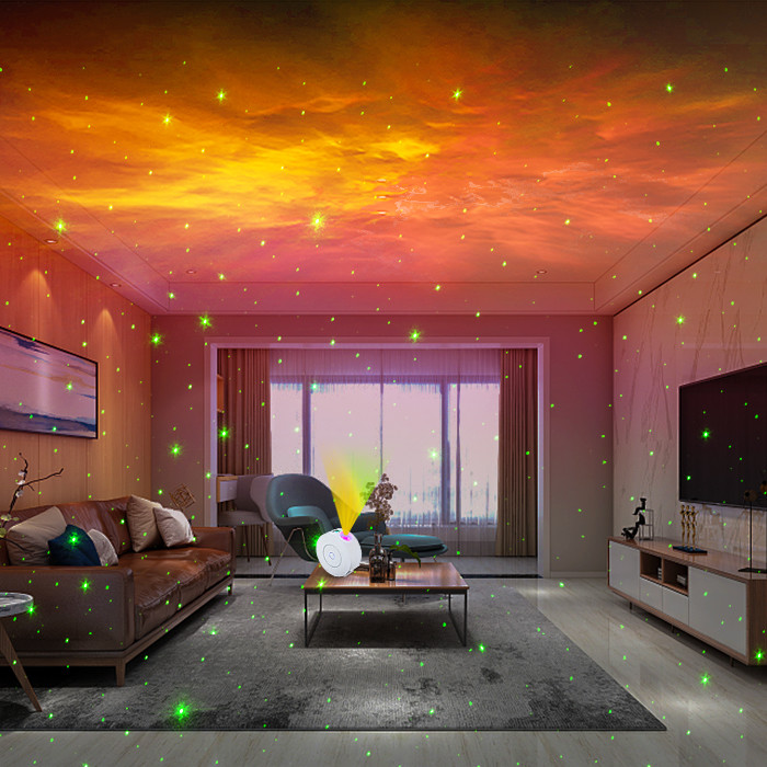Rotatable Smart Galaxy Projector , Multiscene Alexa RGB Star Projector