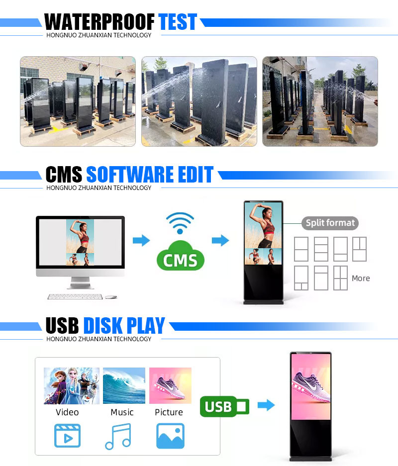 Wifi Outdoor Digital Menu Boards Waterproof For Promotion