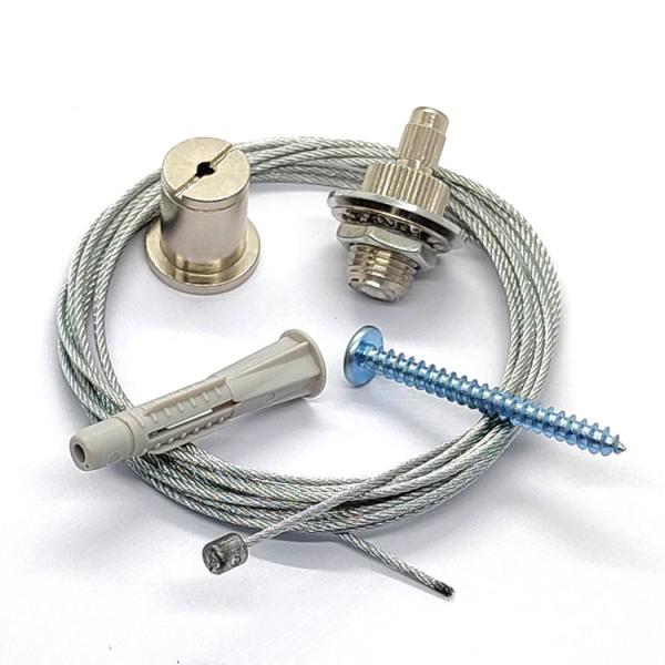 Cable Gripper And Stainless Steel Punch-Free Wire Rope Suspension Kit For Panel