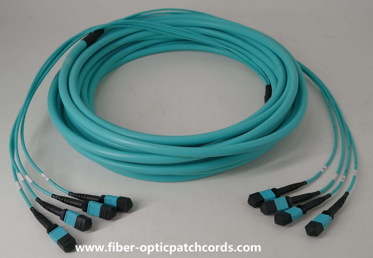 MPO To LC Fiber Optic Patch Cord SM 12core Yellow Single Mode LSZH Materila