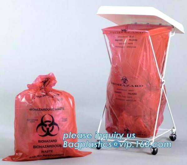 Biohazard clinical waste bag, Biodegradable Medical Waste biohazard Bag,