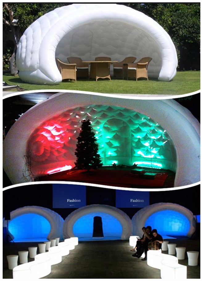 Semicircular Booth, Advertising Inflatable Stand with LED Light