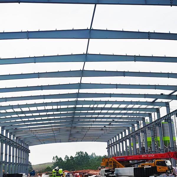 Prefab Residential Steel Buildings Workshop , Galvanized Steel Frame Modular
