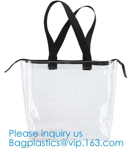 PVC Drawstring Bag Backpack With Solid Bottom Promotional Custom 210D Transparent PVC Clear Drawstring Backpack Bags