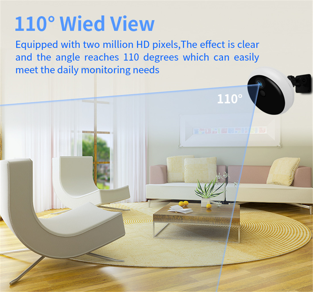2021 Tuya 1080P Smartlife App Wireless Battery WiFi Security Home Camera 2MP HD PIR Surveillance CCTV Camera Smart Notif