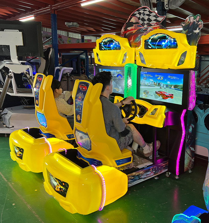 42 inch Racing Game Machine Double Players Outrun Car Driving Simulator
