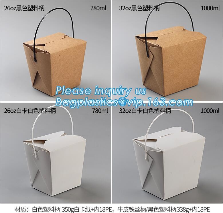 Cheap Cardboard foldable kraft paper lunch box with window,Lunch noodle fast food kraft paper box by customized logo pri