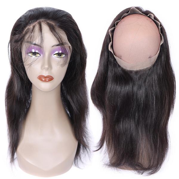 8-20 Inches Silky Straight Virgin Brazilian lace band frontal 360 Lace Frontal