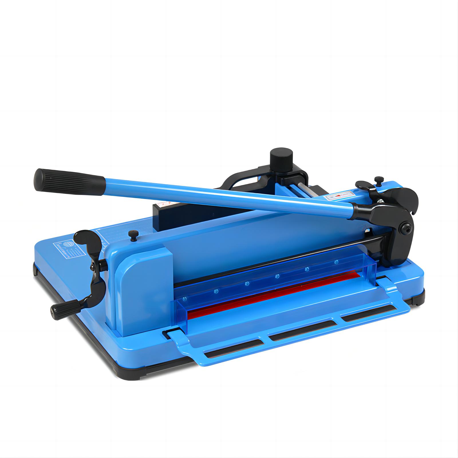 ZEQUAN 12 Inch Guillotine Paper Cutter for A4 Size 400 Sheets Blue Trimmer Heavy Duty