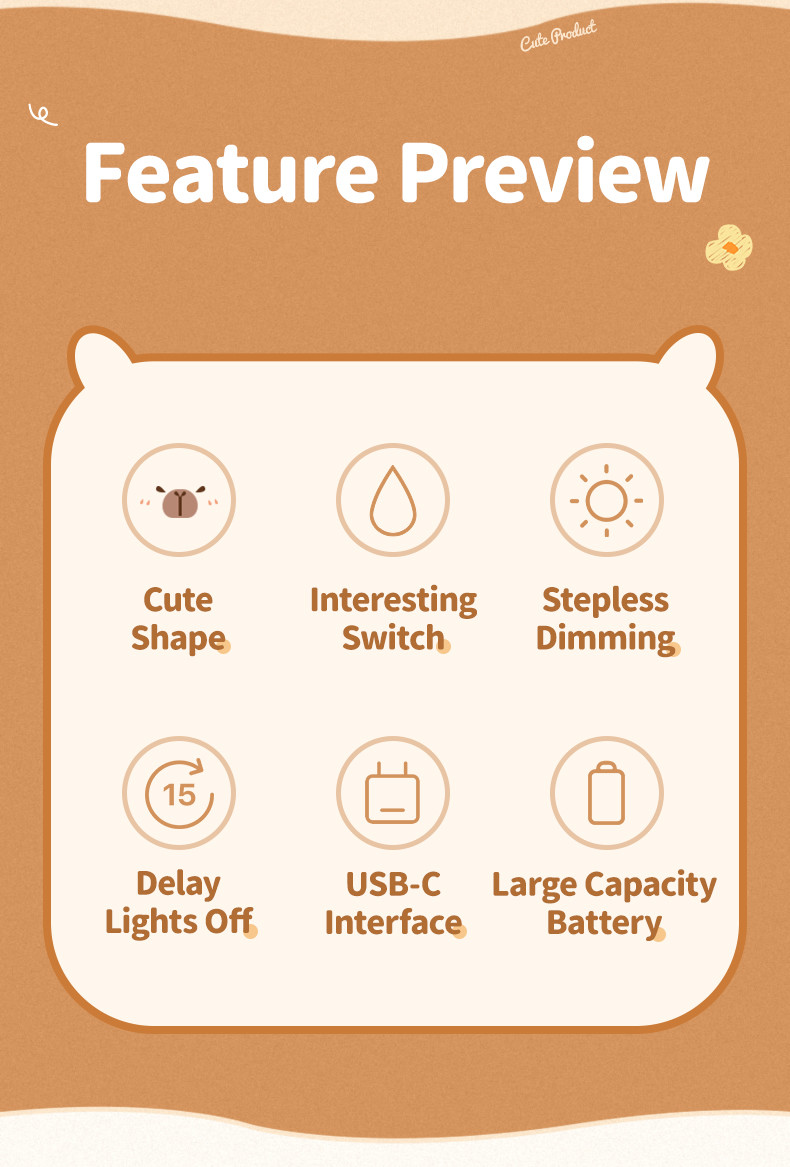 Creative Room Decoration LED Snottybara Night Light USB Rechargeable Cartoon Animal Nursery Silicone Lamp