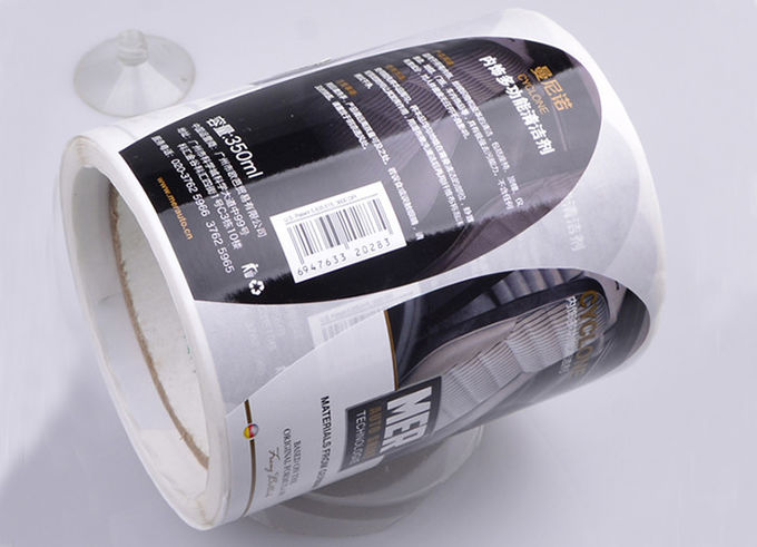 Printing custom glossy lamination waterproof strong self adhesive paper car interior cleaning detergent labels