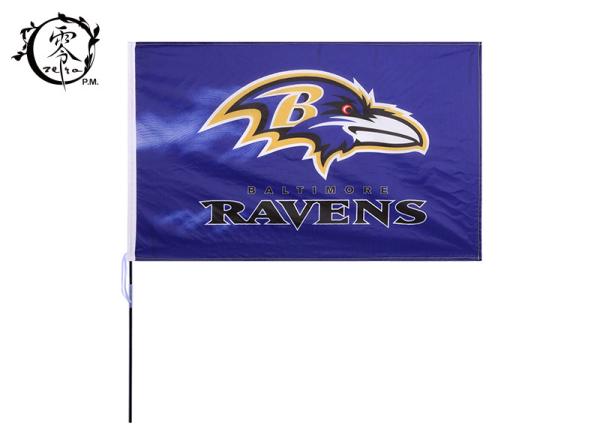 NFL Baltimore Grommets Raven Banner , 3 x 5-Foot Polyester Digitally Printed