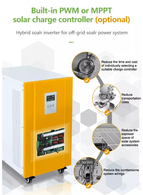 Low Frequency Solar Power Inverter Built In MPPT 40KW Hybrid Vertical Inverter