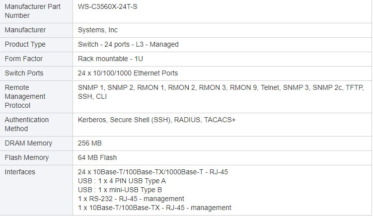Cisco network switch 3560x 24port poe managed network switch WS-C3560X-24P-S