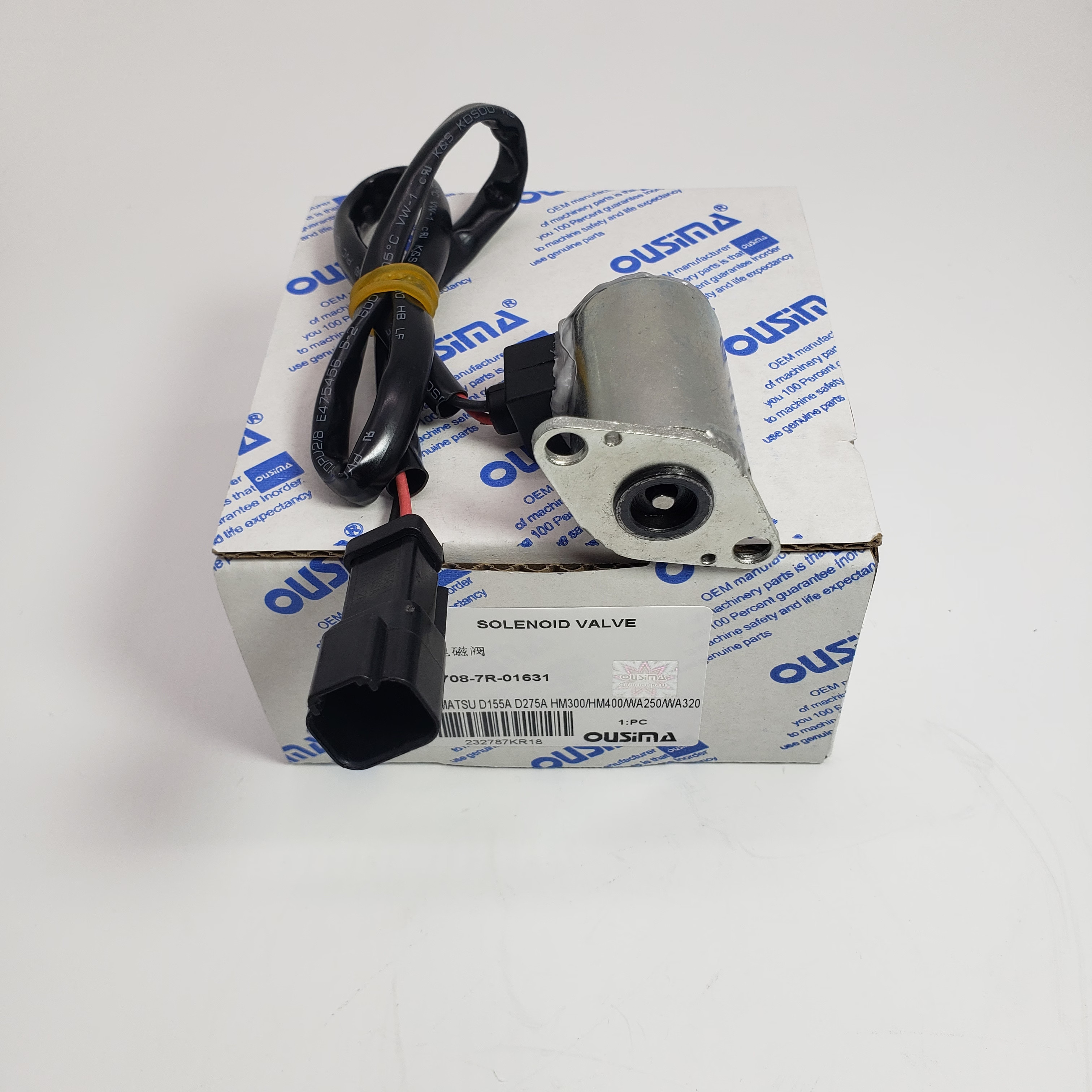 708-7R-0163 Excavator Solenoid Valve For Komatsu D155A D275A HM300 HM400 WA250 WA320