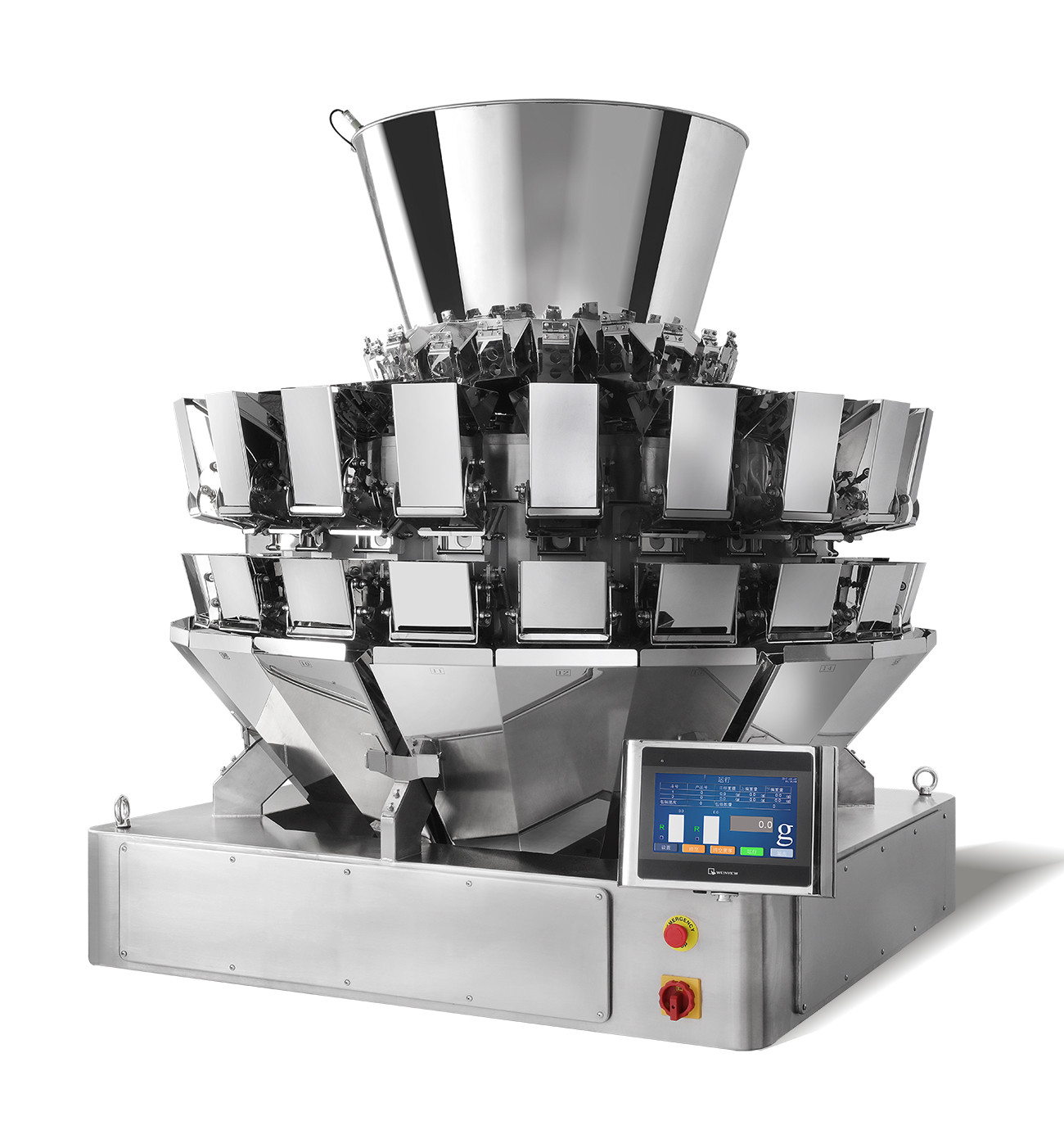 Grain Multihead Weigher Machine With 10'' Touch Screen Automation Packaging