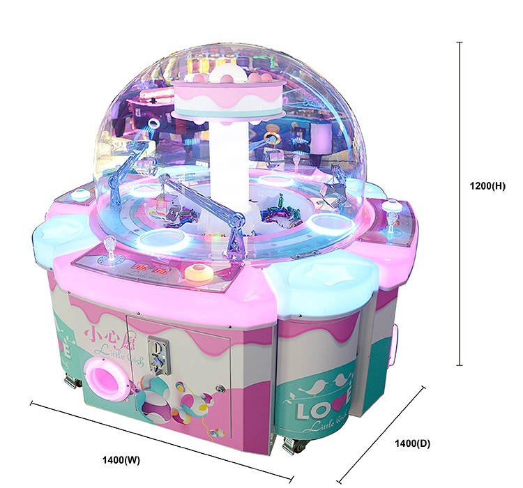 Coin Push Grab Candy Arcade Cabinet Toy Grabber Machine With Cool Pop Music