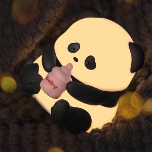 China Silicone Night Lamp Cute Panda Night Light For Breastfeeding Toddler Baby Kids Decor, Cool Gifts For Kids (Panda Huahua) on sale