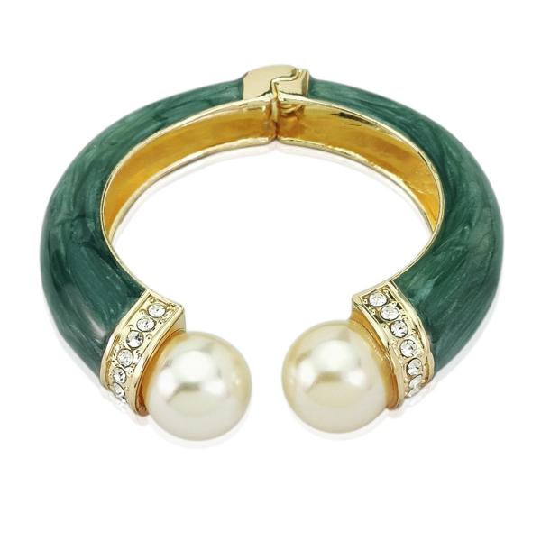 Classic Crystal Bangles Bracelets For Women Gold Color pearl Bangles Femal