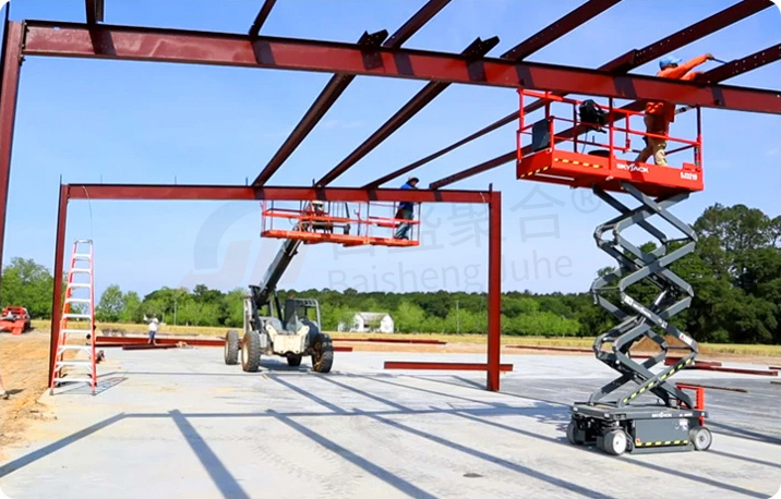 Light Prefab Building Steel Structure Workshop with C.Z Shape Steel Channel Purlin Made