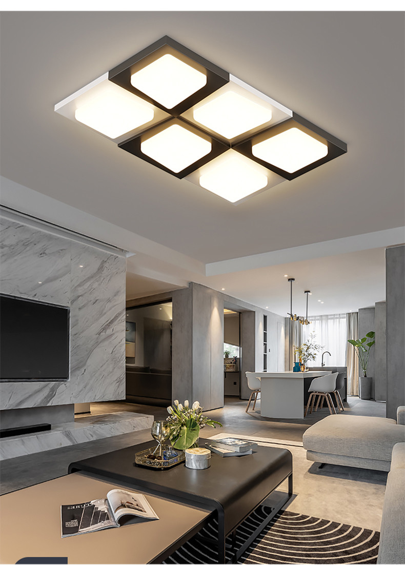 Nordic Minimalist Ceiling Lights Living Room Dining Room Bedroom Rectangle Ceiling Lights(WH-MA-266)