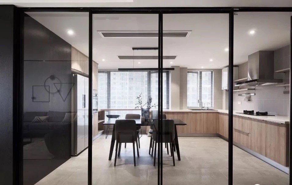 Polishing 6060 T8 3mm Soundproof Aluminum Alloy Door