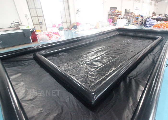 Black PVC Tarpaulin 5x3m Inflatable Car Washing Mat
